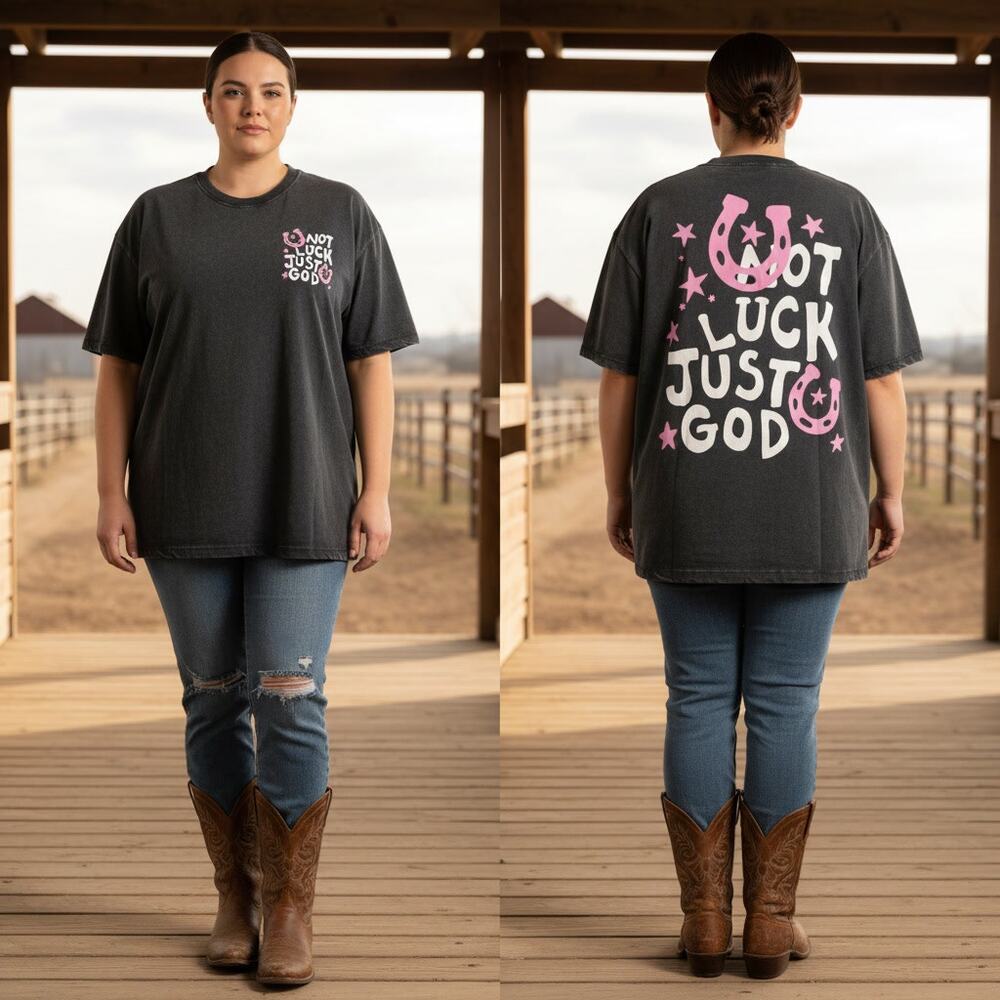 1490 - Obsessive Love Not Luck Just God Tshirt - 1X - NWT
